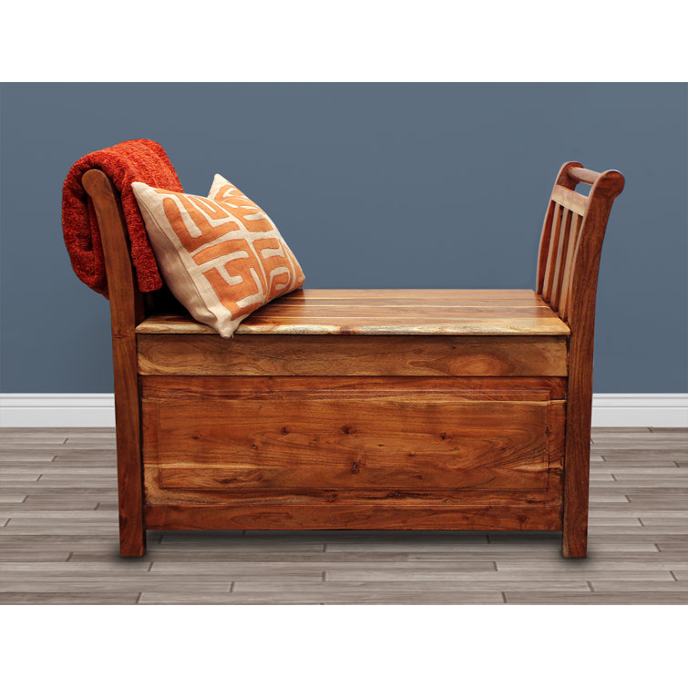 Flip Top Storage Bench Wood Canora Grey Stuckey Solid Wood Flip Top Storage Bench | Wayfair